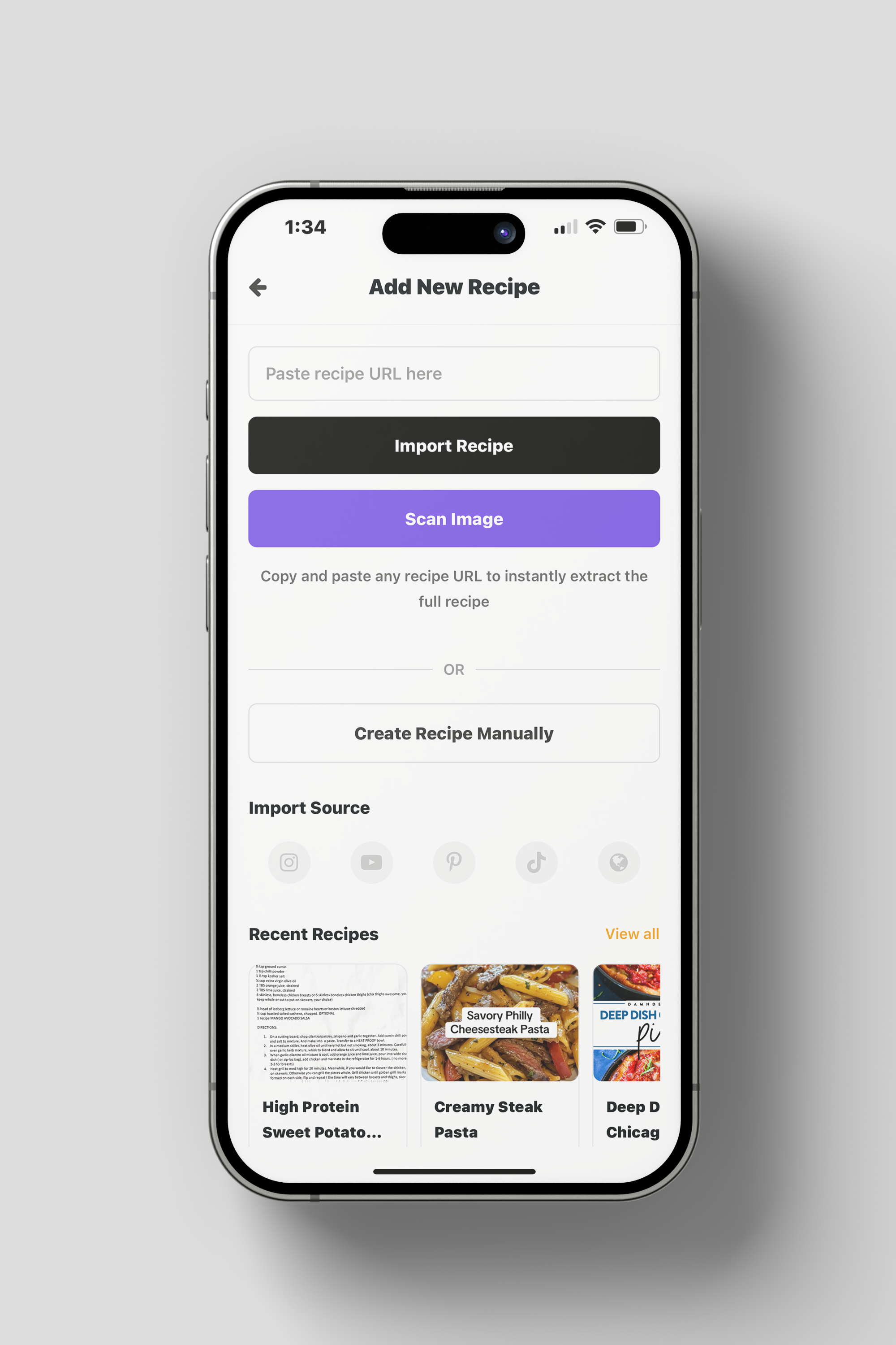 Recipe Import Feature